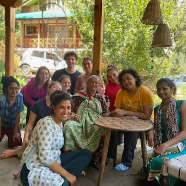 Students with Himalayan Locals